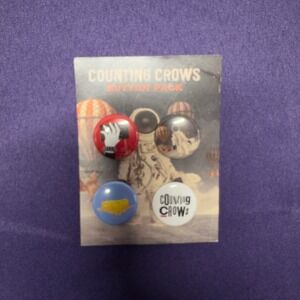 Counting Crows Button 4 Pack Music Band Pins Vintage Style Merch Collectible